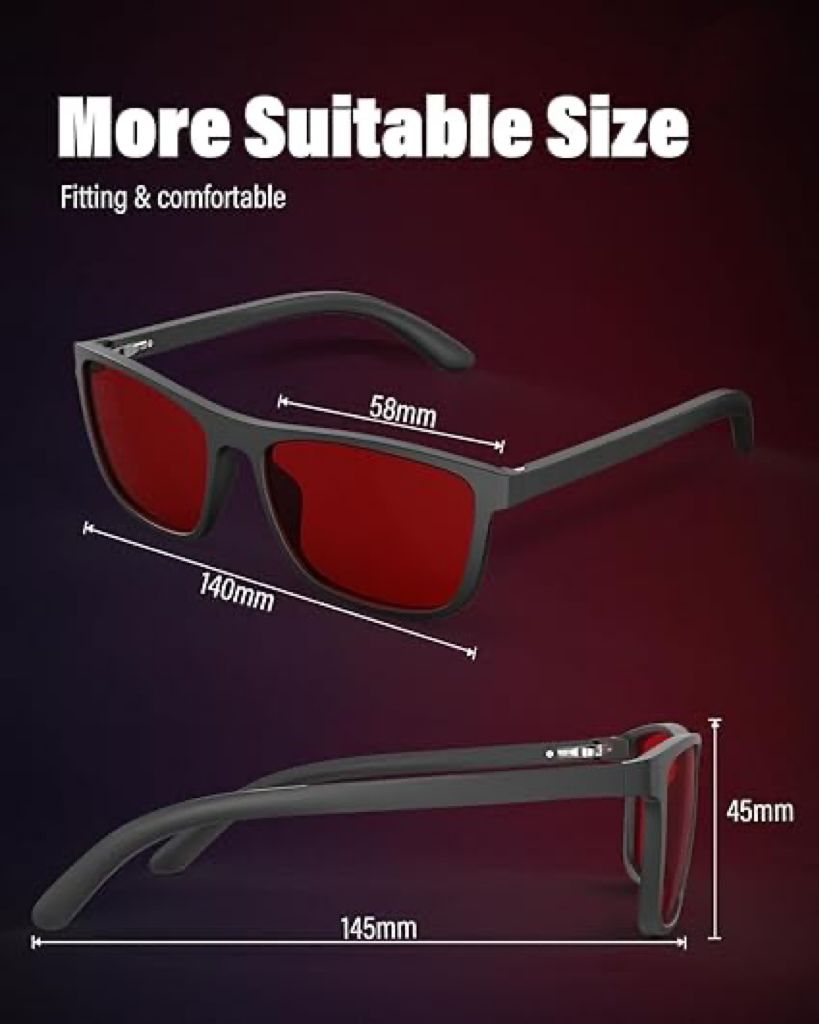 Red leans blue light glasses blocking 99% of blue light