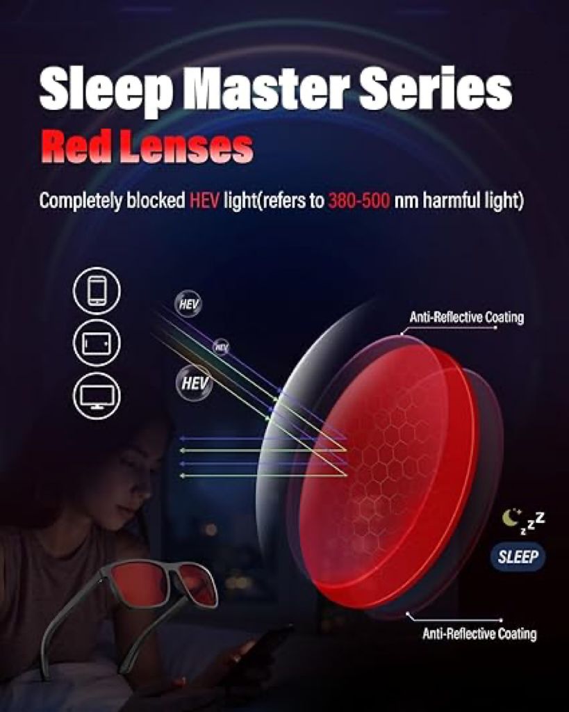 Red leans blue light glasses blocking 99% of blue light